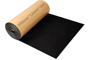 Dshunnc skumplatta skumplast självhäftande 300 mm x 12 mm x 2 m skumrulle neopren multifunktionell isolerande matta självhäft