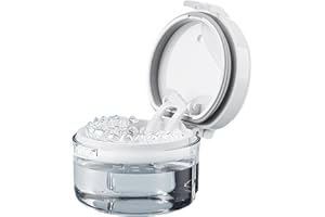 KIVRIMLARV Funda limpiadora de retenedores, baño limpiador de dentaduras, limpiador de retenedores de ortodoncia, taza limpiadora de frenos, funda de alineador portátil, kit de limpieza de retenedor, bandeja de