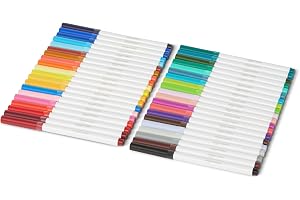 Amazon Basics filtpenna med mångsidig spets, 40 färger, tvättbara, 40-pack, flerfärgade