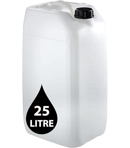 Produktbild von Kanister 10l Wasser PowerChem 4 X 25 L Jerry Can - Stapelbarer Flaschenbehälter Aus HDPE Mit Manipulationssicherer Kappe - Ideal Für Flüssigkeiten Wasserkanister Lebensmittelecht Kanister 20l