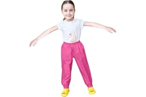 Katpost 1-12Years, Rain Pants for Kids Toddlers Rain Waterproof Pants Girl Mud Dirty Proof Trousers Unisex Kid's Rain Trousers Waterproof Rain Over Trousers Childrens Boys Rainwear