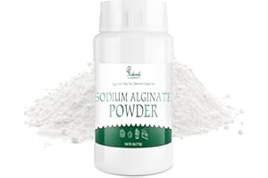 HOLAMDO 4oz Sodium Alginate Powder, 100% Pure Sodium Alginate for Thickening, Food Grade Gelling Agent for Making Luxurious Caviar Spheres, Ice Cream and More, Vegan Stabilizer for Baking, Non-GMO and Vegan