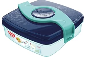 Maped Picnik Origins - Boîte à Goûter Compacte pour Enfants - Ouverture et Nettoyage Facile - Plastique Sans BPA ni Phtalates - Bleu vert - 520ml