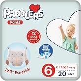 Paddlers K&uuml;lot Bebek Bezi 6 Numara X-Large 20 Adet (15+Kg) Eko Paket