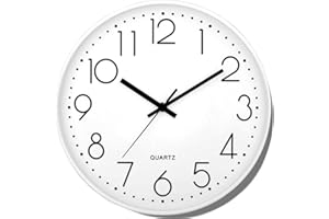 Amdonalo Wanduhr, leise, Nicht tickend, Moderne Wanduhren, batteriebetrieben, für Wohnzimmer, Küche, Büro, Dekoration, 20,3 cm