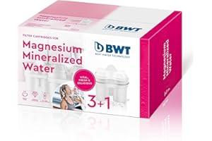 ‎BWT BWT - 814134 - Filterkartusche "Magnesium Mineralized Water" - Kartuschen für Tischwasserfilter PENGUIN, SLIM und VIDA - 3 Stück + 1 gratis = 4 Stück im Set