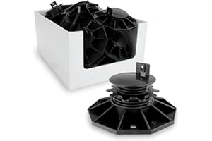 Trevendo Lot de 20 plots terrasse réglable, Eco M, 35-65 mm