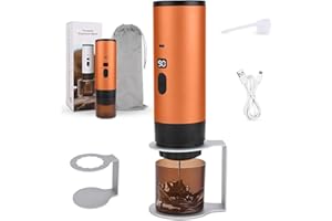 Zoelele 3 en 1 Machine à Café Portable,CafetièRes Expresso à Capsules, Sans Fil & Auto-Chauffante, 15Bar, 90ML, Peut préparer 50 tasses de café, Pour Bureau Camping Voiture Voyage (Orange énergisant)