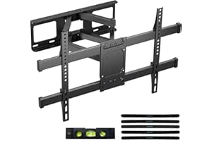 suptek Support Mural TV, Support TV Mural Orientable et Inclinable pour TV Plat et Incurvé LCD LED 32-84 Pouces, Robuste Bras Television Mural jusqu'à 60KG,Accroche TV Mural Max. VESA 600x400mm MA01A