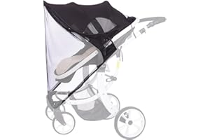 Kyowoll Capottina Parasole per Passeggino e Carrozzina - Universale Protezione Solare Shade Maker Canopy Protezione UV 50+ con Funzione Pop-Up (Aggiornato con Zanzariera)