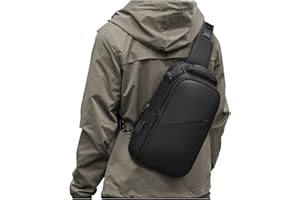 SEAFEW Sacoche Homme Bandouliere Sac Bandoulière Homme Sac de Poitrine Homme avec Port de Charge USB, Imperméable Sacs à dos porté travers Sling Bag Cross Body Bag pour Sport Voyager