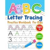 ABC Letter Tracing Practice Workbook for Kids: Learning To Write Alphabet, Numbers and Line Tracing. Handwriting Activity Boo