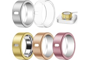 Hexasider 5 Pack Cover Compatible with Ring Gen 4/Gen 3 Horizon/Heritage Protector, Anti-Scratch TPU Matt Case for Women Men Working Out Gym, Support Charging with Cover on, Size 8