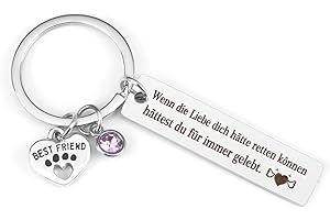 HIGHTOPUP Haustier Verlust Geschenke Schlüsselanhänger Hund Katze Haustier Gedenkgeschenke für Hunde Katzen Erinnerung Geschenke Trauer Geschenke für Verlust von Haustier Katze Hund Verlust Sympathie Geschenk