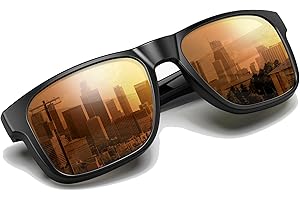 YOZISS Polarisiert Sonnenbrillen für Herren Damen,UV400 Schutz Sonnenbrillen Verspiegelt Ultraleicht Sportbrillen für Autofahren,Bootfahren,Angeln,Golf