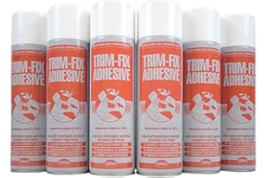 Trim Fix 6x 500ml High Temperature Adhesive Glue Spray for Van Lining Headlining