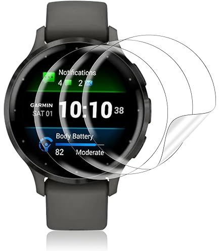Anti-bubble TPU Film Protector 6-Pack Garmin Venu X1 Screen Protector - Anti-Bubble TPU Film Protection Screen Protector Garmin Venu 3s