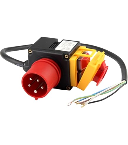 Noodschakelaar, motorbeveiligingsschakelaar, 400 V, machineschakelaar, 3-fase, schakelaar, stekker, combinatie, IP54 waterdicht, veiligheidsschakelaar voor machines