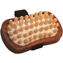 Wellfit Trockenmassagebürste Aus Holz – Mit Gurt, Für Trockene Hautmassage