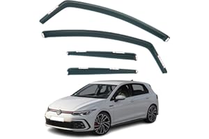 AIRFLUX Juego de 4 deflectores de viento compatibles con Volkswagen Golf 8 Hatchback de 5 puertas 2021 2022 2023 2024 2025.