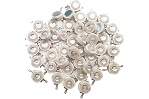 Vrabocry 50 chip LED ad alta potenza, 3 W, blu royal, luce (440 nm-450 nm, 300 mA-700 mA DC 3 V-3,4 V 3 Watt) SMD COB emettitore diodo componenti W perlina per lampade idroponiche fai da te