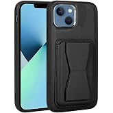 Accessory iPhone 13 Case Pu Leather Card Camera Lens Protected Stand Cover Mem Black