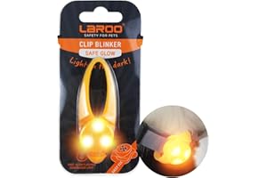 LaRoo Pendentifs pour Colliers Chien, Etanche Silicone Souple Sécurité Clignotant à LED Lumineux pour Les Sports de Plein Air et Promener le Chien Chats