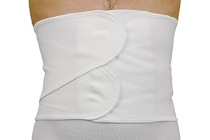 MANIFATTURA BERNINA Sana 55100 - Postoperative verstellbar Rückenstützgürtel Bauchstütze mit doppelten Klettverschluss und Stützstreben Höhe 22 cm