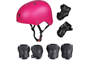 ‎SELFLOVE Skateboard/Skate Protektoren Set mit Helmet - Skate Helmet Knie Pads Elbow Pads mit Handgelenkschoner für Skate Skateboard Roller Skate BMX Bike und Anderen Extreme Sports