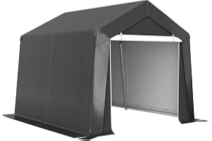 Outsunny garagetält 3 x 3 m vattentätt garagetält med rulldörr ventilationsfönster förlängda kanter, UV-resistent lagertält, carport tältgarage skydd för bil SUV trädgårdsredskap, motorcykel