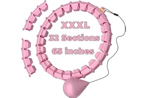 ‎GOGOLA Gogola Extra große Größe 165cm Smart Hoop Reifen Erwachsene mit Gewicht Kuge，32 Knoten Abgebauter Fitnessreifenl，Nie Fallen aus stillen Hula für Gewichtsverlust, Fitness, Unterhaltung