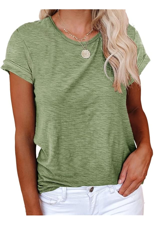 T-shirt Femme Manches Courtes Imprimé Tournesol – Col Rond, Coupe Décontractée, Coton Doux, Pour L’été