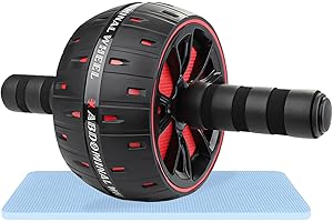 TOATELU Bauchroller Bauchtrainer ab Roller: Bauchroller für drei Trainingsstufen, Bauchmuskeltrainer Ab Wheel Set mit Knieschutz, Abroller Bauchmuskel Roller für Männer/Frauen,Bauchmuskeltraining