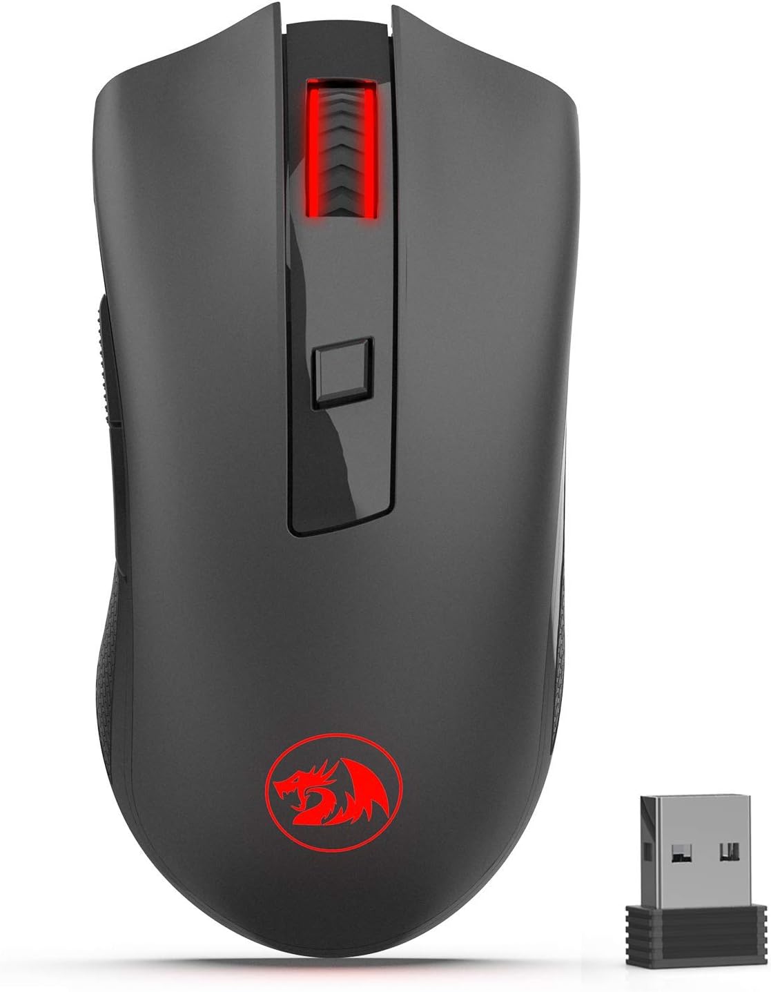 Redragon M652 Optical 2.4G Wireless Mouse with USB Receiver, Protable Gaming & Office Mice, 5 Adjustable DPI Levels, 6 Buttons for Desktop, MacBook, Notebook, PC, Laptop, Computer