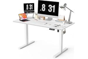 ‎WALKINGDESK WALKINGDESK Ganze Tischplatte Höhenverstellbarer Schreibtisch, Elektrisch 140 x 70 cm Computertisch, Steh-Sitz Tisch mit Einteiliger Tischplatte, Standing Desk mit 4 Memory Funktion, Weiß