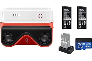 KanDao QooCam EGO - Fotocamera 3D da 24 MP, foto 4 K, 60 FPS, fotocamera stereoscopica 3D, compatibile con cuffie VR, occhiali/proiettori AR, set di ricarica bianco