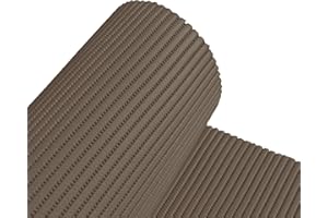 EXMA Alfombrilla Rejilla Protector con Base Antideslizantes Almohadilla Multiuso | Base Cajones Cocina Vajilla Fregadero Armarios | 100% PVC Higiénica | Ancho 65cm - Marrón