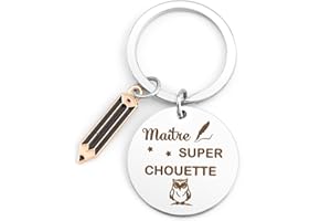 Karyllena Cadeau Professeur Porte Clef Cadeau Maitresse D Ecole Fin D Annee Cadeau Atsem Cadeau Directrice D'école Fin D'année Cadeau Maître D'école Fin D'année Idée Cadeau Assistante Maternelle