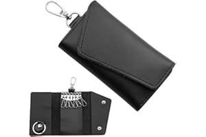 OQKAHIV 1 pcs Porte-clés en cuir avec crochet en métal et fermeture à pression, pour hommes et femmes, Élégant et pratique, cet étui à clés portable s'adapte à vos clés, Gardez vos clés à portée