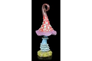 FIGUREN SHOP GMBH Fantasy Statue de jardin champignon mystique | Forêt enchantée Décoration de jardin Figurine magique