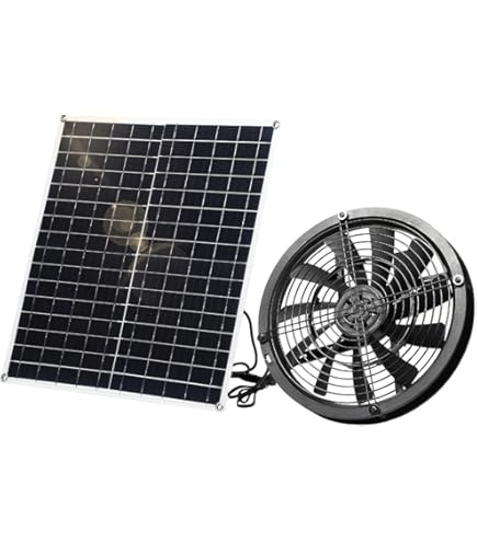 HpLive 40W Solar Ventilator - Doppellüfter Für Tierställe & Wohnmobile