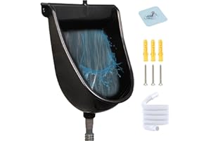 KDAMGOQE Urini Senza Acqua per Uomini 12.6x9.5x18.5 Urini a Prova di Spruzzi con 59 Tubi PP PP in plastica in plastica Plastica Pesante mura