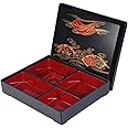 DOITOOL Sushi Bento Box with Lid Japanese Sushi Tray Lunch Box Food Carrier Container Plastic Snack Serving Tray with Lid for Restaurant Home Office School