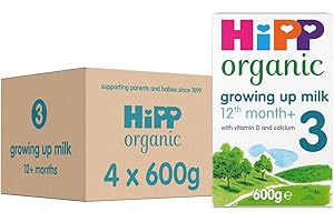 HiPP Organic 3 Growing up Baby Milk Powder Formula, From 12 Months, 600g (Pack of 4)
