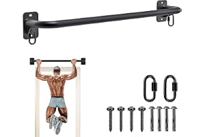 SELEWARE Armhävstång dörrkarmsstång vägg – väggmontering latsdragstänger, hem, gym, träningsutrustning med motståndsband, kro