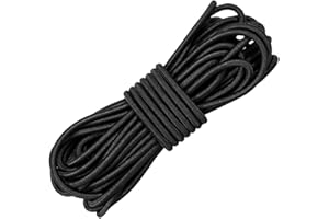 LYXTIORN Corda elastica nera, 10 metri (5 mm), 100% elastica e ammortizzante, per campeggio, artigianatoCordino Elastico in Lattice 5mm x 10m - Cavo Rotondo Antiscivolo per Legatura, Sport e Imballaggi