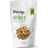 Devlip Erken Hasat (Boz) &Ccedil;iğ İ&ccedil; Antep Fıstığı, 250 GR, Kilitli (A&ccedil;-Kapa) Ambalaj, Vegan