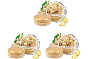 NIHEXO Barra de champú de jengibre para regeneración del cabello, jabón de champú de jengibre, barra de champú orgánico natural que promueve el crecimiento del cabello (3 piezas)