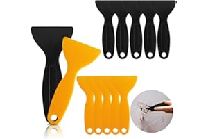 ABEILLO Zestaw 12 plastikowych noży do szpachli, narzędzia do napełniania, skrobaków, plastikowych skrobaków do pakowania, łatania, naklejek, tapet, skrobaków do malowania samochodu