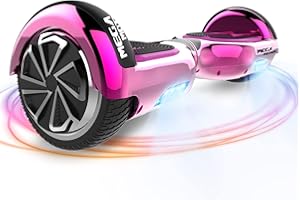 MEGA MOTION Hoverboard, Hoverboards Básico para Niños de Dos Ruedas de 6,5 Pulgadas, con Bluetooth-Altavoz, Motor Potente, Luz LED, Regalo para Niños